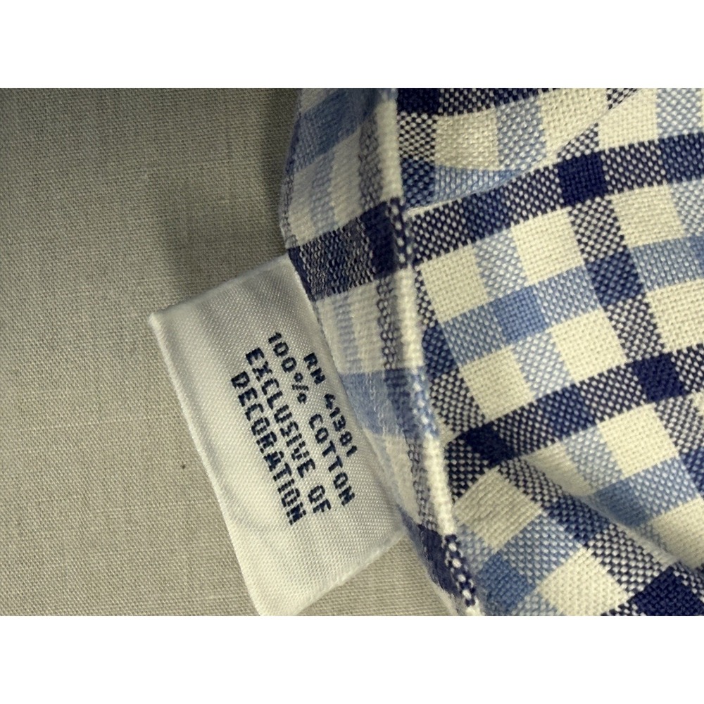 Ralph Lauren Gingham Long Sleeve Shirt Light Blue Plaid Mens Large - Picture 6 of 12